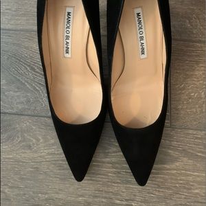 Manolo Blahnik BB90 black suede heels 36.5